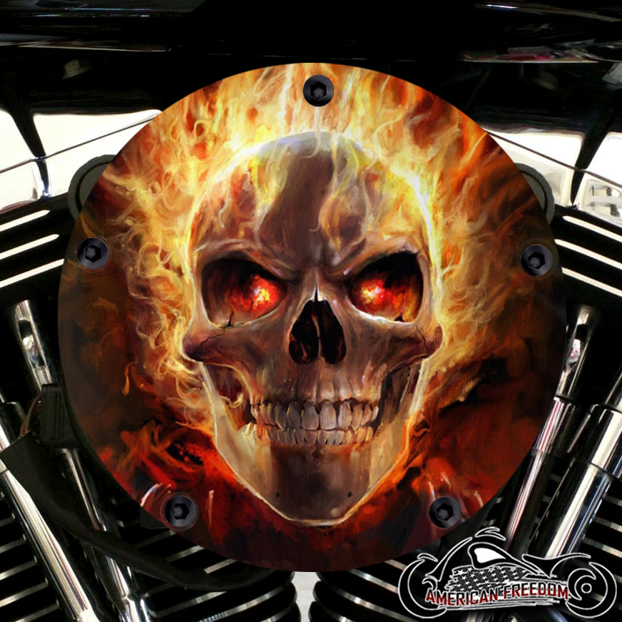 Harley Davidson High Flow Air Cleaner Cover - Ghost Rider